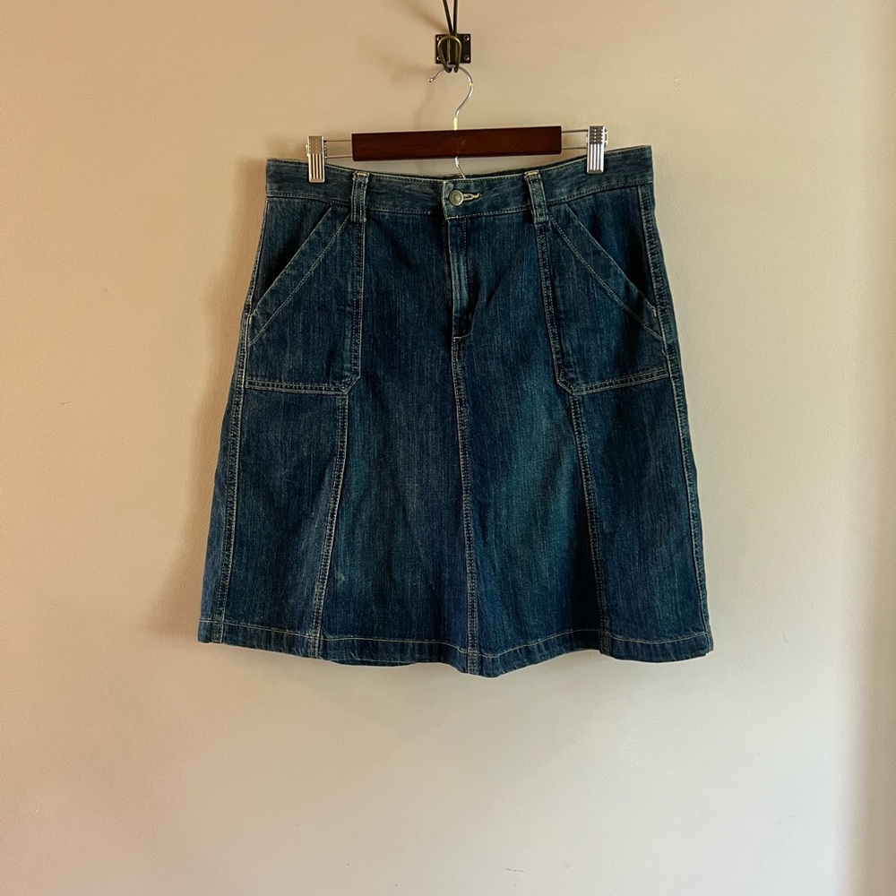 Eddie Bauer Jean Denim Blue Women's Skirt